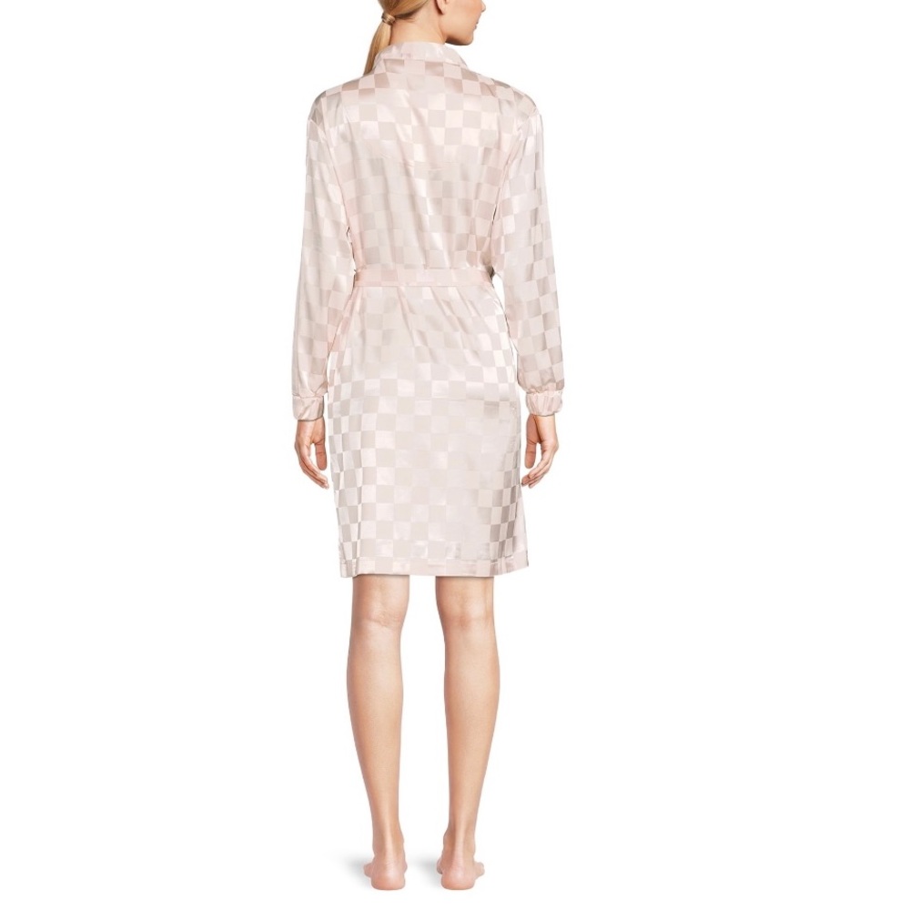 LISSOME WOMEN’S AND WOMEN’S PLUS SATIN CHECKERED ROBE 👘 - Picture 3 of 5
